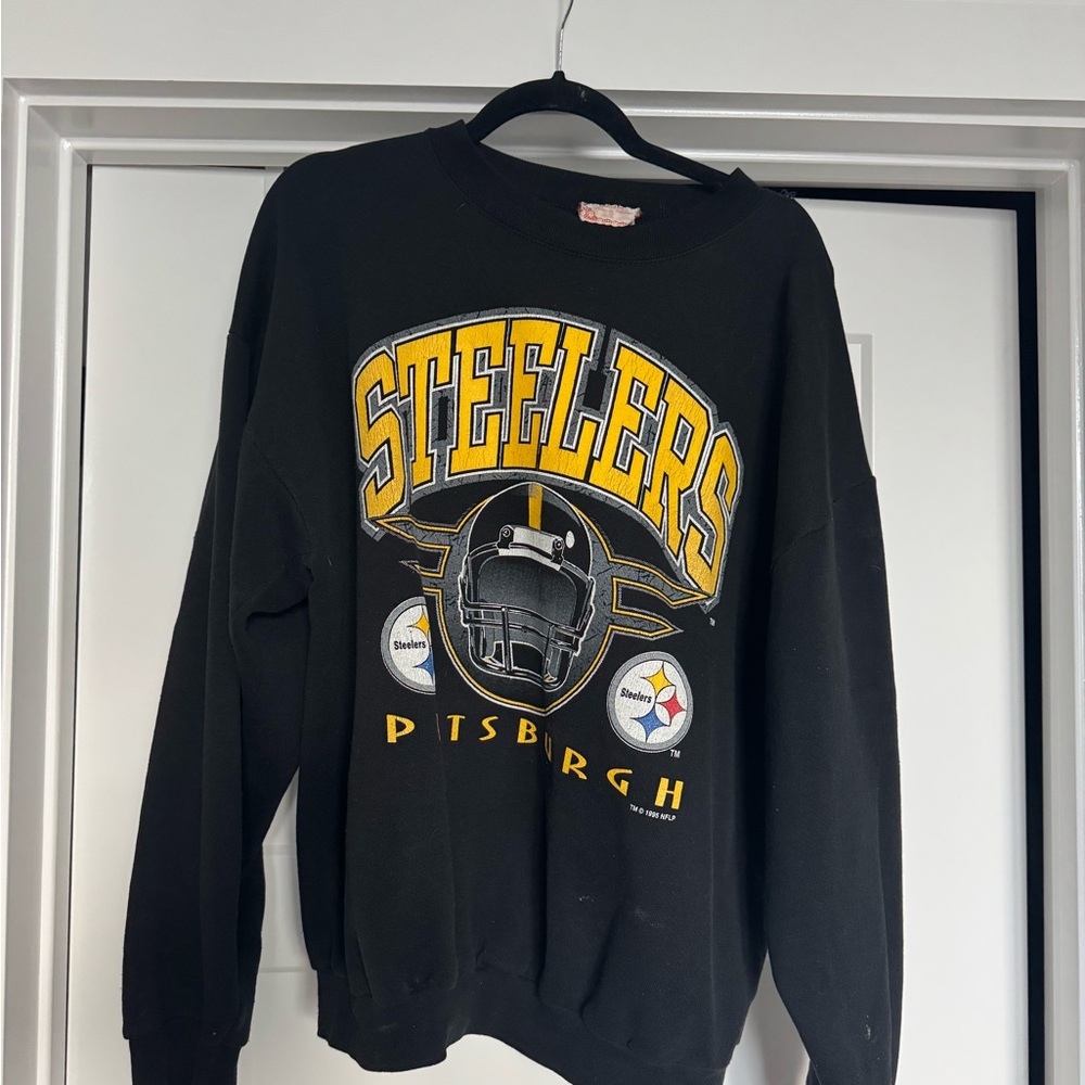 Black Vintage Pittsburgh Steelers Sweater